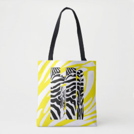Bolsa Tote Zebra Black/White Stripes YELLOW VERÃO 2025