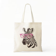 Zebra com Banheira Rosa com Óculos Rosa