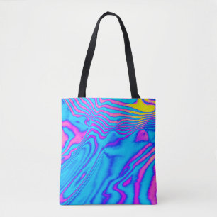 Bolsa Tote Zebra com Listra Psicodélica