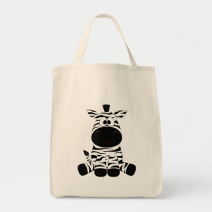 Bolsa Tote Zebra Cute Animal Stripes Selva Safari Whimsical