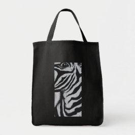 Bolsa Tote Zebra Eye Wildlife African Plains Painting Art
