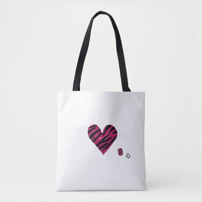 Bolsa Tote Zebra-heart (Frente)