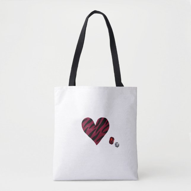 Bolsa Tote Zebra-heart (Frente)
