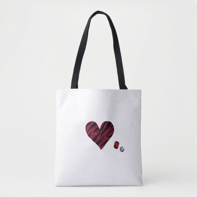 Bolsa Tote Zebra-heart (Frente)