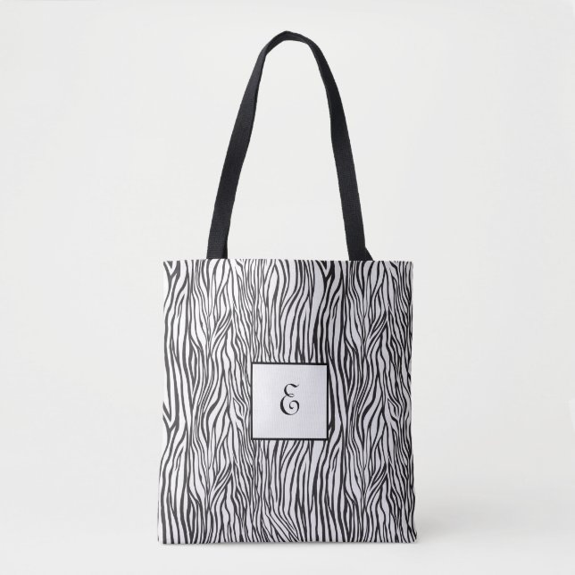 Bolsa Tote Zebra Pattern Monograma (Frente)
