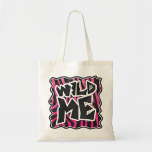 Bolsa Tote Zebra Preta e Rosa Quente