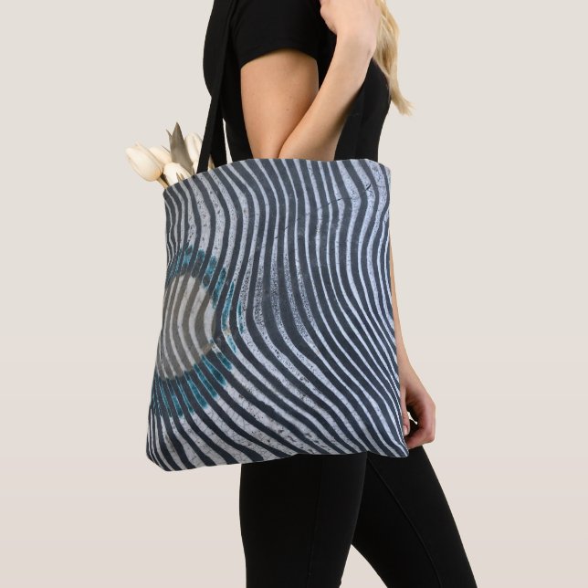 Bolsa Tote Zebra Print Pattern African Art (Close Up)