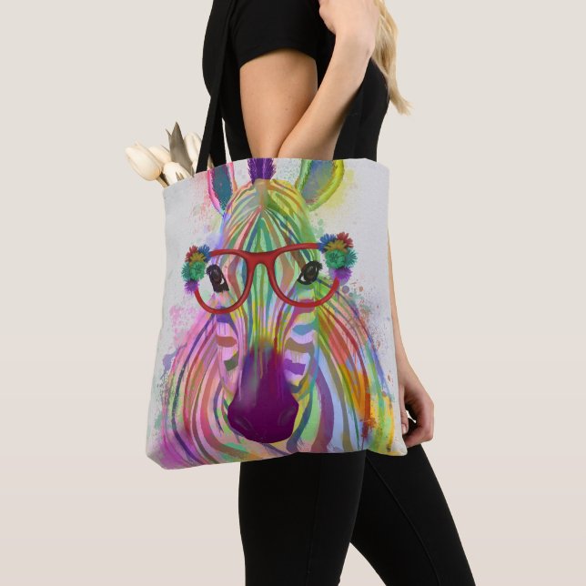 Bolsa Tote Zebra Rainbow Splash (Close Up)