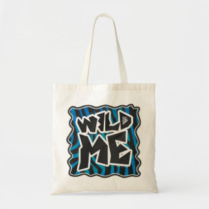 Bolsa Tote Zebra Selvagem Preto e Azul