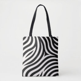 Bolsa Tote Zebra Stripes Moderno Impressão