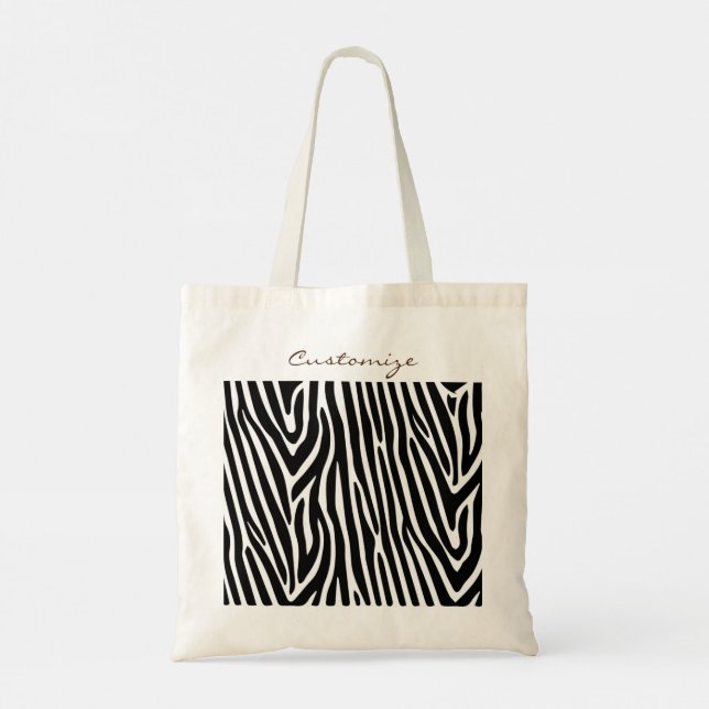 Bolsa Tote Zebra Stripes Padrão Thunder_Cove (Verso)