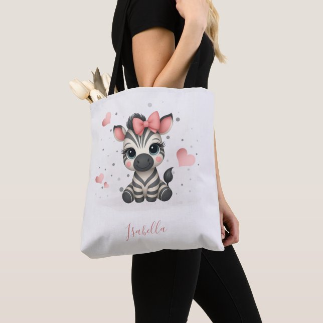 Bolsa Tote Zebrazinha adorável (Close Up)