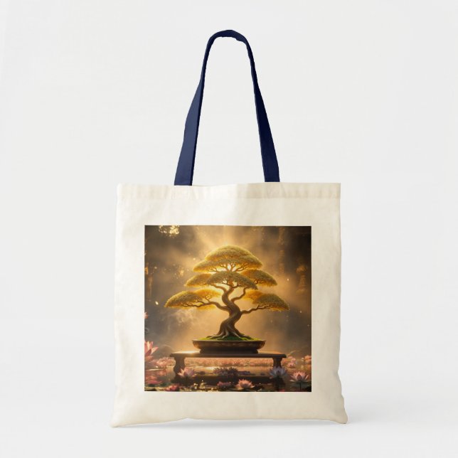 BOLSA TOTE ZEN BUDISMO - ÁRVORE BONSAI - (Frente)