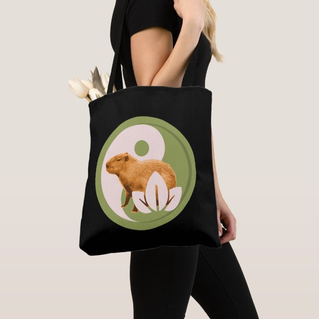 Bolsa Tote Zen Capivara Yin Yang Natureza Pacífica (Close Up)