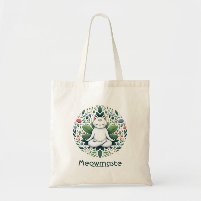 Bolsa Tote Zen Cat Meditation Meowmaste (Frente)