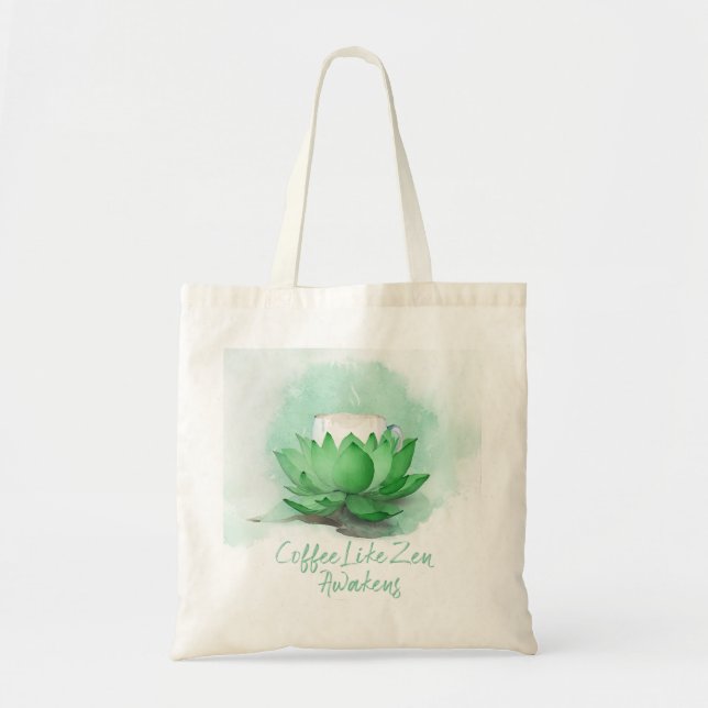 Bolsa Tote Zen de café (Frente)