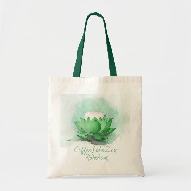 Bolsa Tote Zen de café (Frente)
