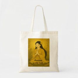 Bolsa Tote Zen Meditation art Mindtness Yoga Yellow Custom