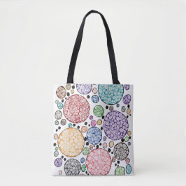 Bolsa Tote Zentangle circles pattern