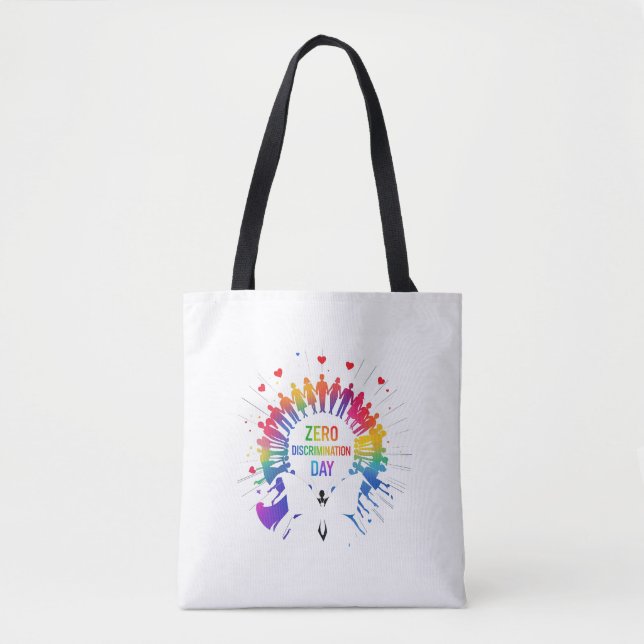 Bolsa Tote Zero Discrimination Day  (Frente)