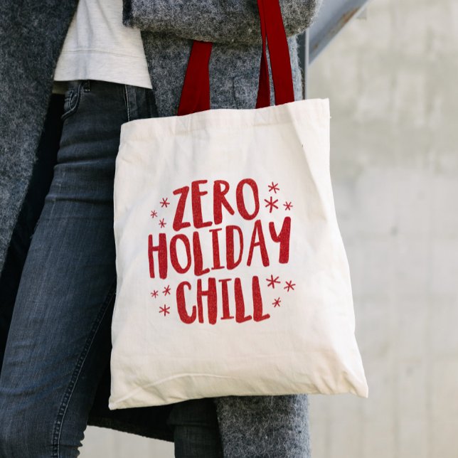 Bolsa Tote Zero feriados, diversão festiva, Natal vermelho (Criador carregado)