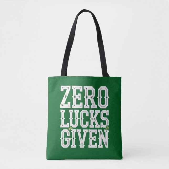 Bolsa Tote Zero Sorte Dada Engraçado Dia de São Patrício Irla (Frente)