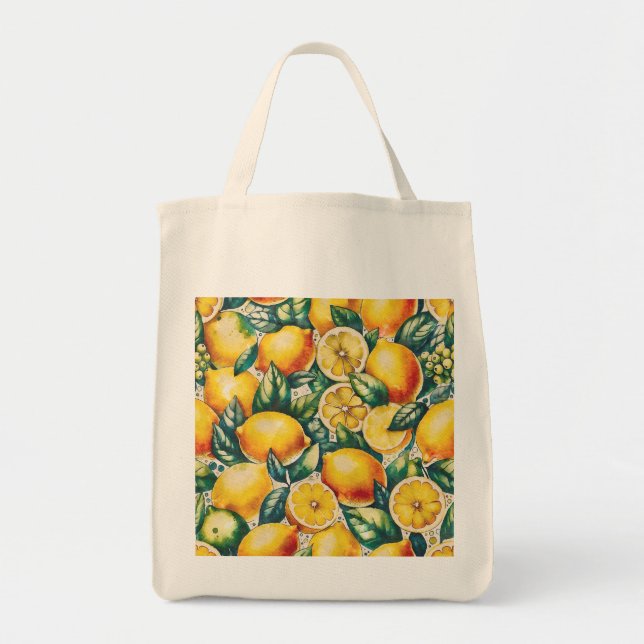 Bolsa Tote Zesty Lemon Citrus (Frente)