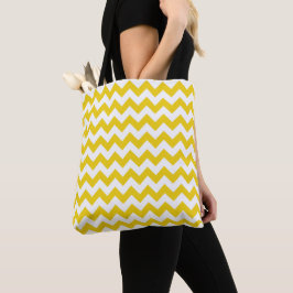 Bolsa Tote Zigzag Amarelo, Chevron Amarelo, Padrão Geométrico