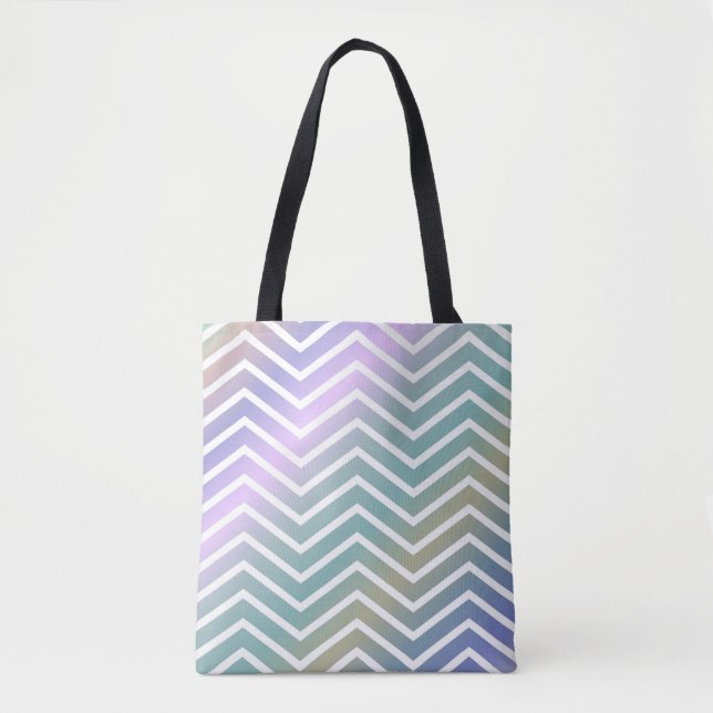 Bolsa Tote Zigzag Colorido Brilhante (Frente)