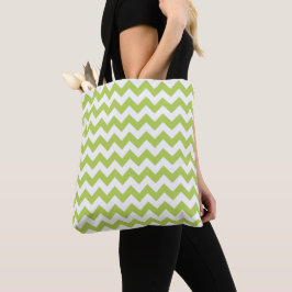 Bolsa Tote Zigzag Verde, Chevron Verde, Padrão Geométrico