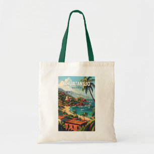 Bolsa Tote Zihuatanejo México Viagem Arte Vintage