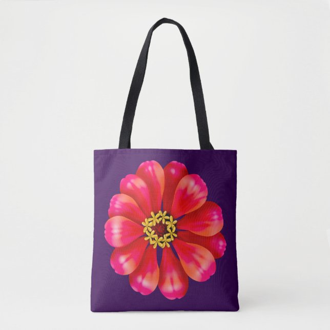 Bolsa Tote Zínia Rosa (Frente)