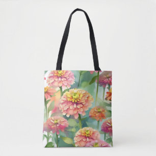 Bolsa Tote Zinnia Floral de Molho