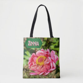 Bolsa Tote Zinnia Rosa Com Tapete Amarelo