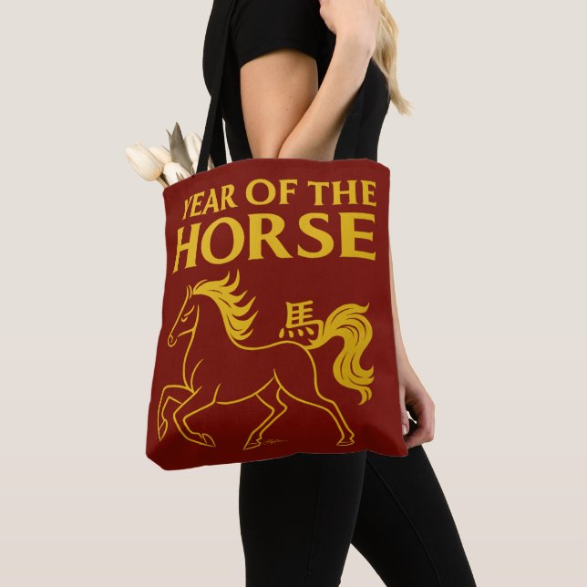 Bolsa Tote Zodiac Chinese New Year 2026 Horse (Close Up)