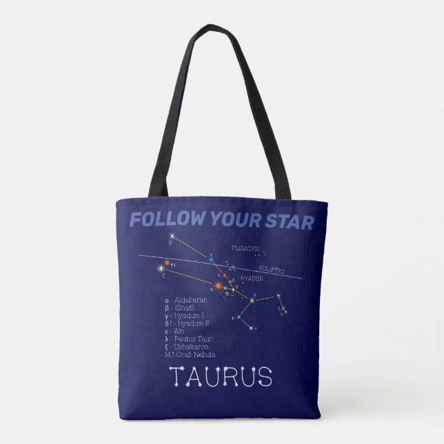 Bolsa Tote Zodiac Constelação Taurus (Verso)