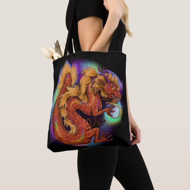 Bolsa Tote Zodíaco chinês 2024 Ano do Dragão (Close Up)
