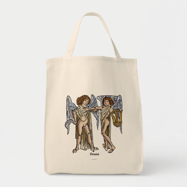 Bolsa Tote Zodíaco: Gêmeos, 1482 (Frente)