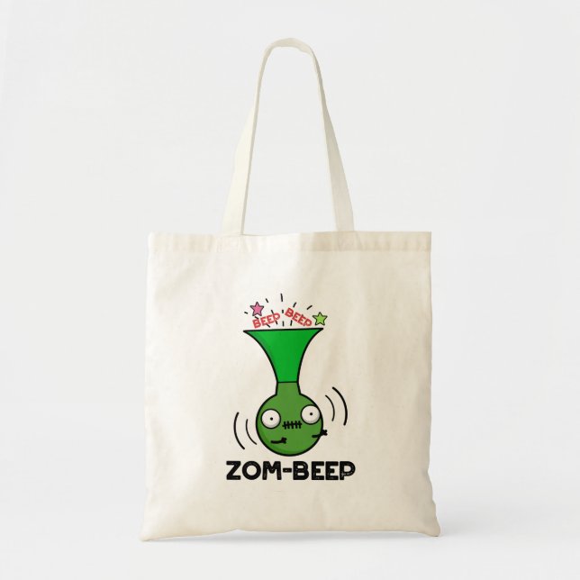 Bolsa Tote Zom-beep Dia de as Bruxas engraçado Zombie Honker  (Frente)