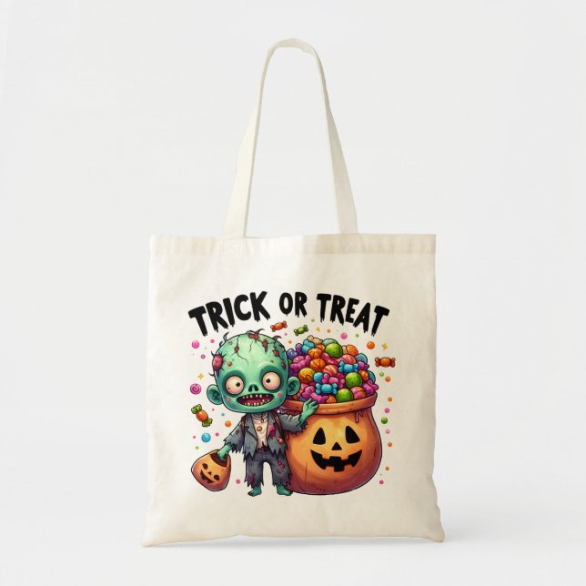 Bolsa Tote Zombie Apocalypse Trick ou Treine Bag (Frente)