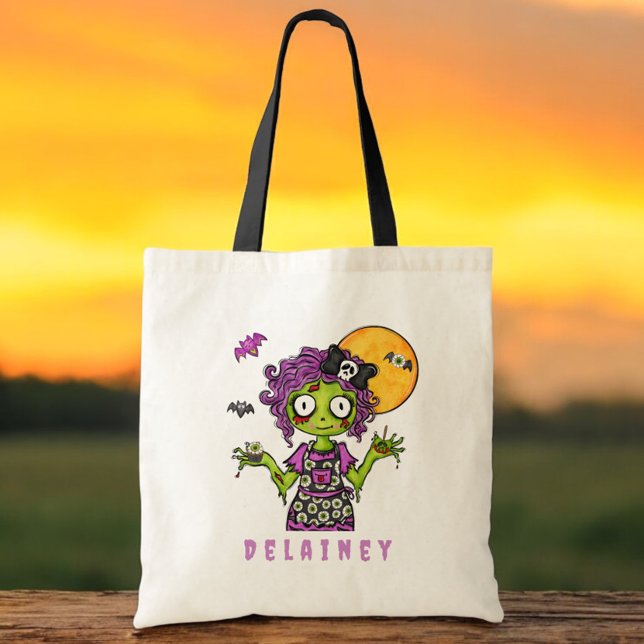 Bolsa Tote Zombie Cook de Trick Treino de Halloween (Criador carregado)