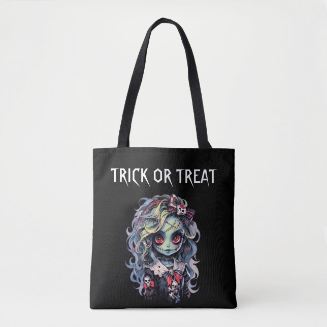 Bolsa Tote Zombie Girl Halloween (Frente)