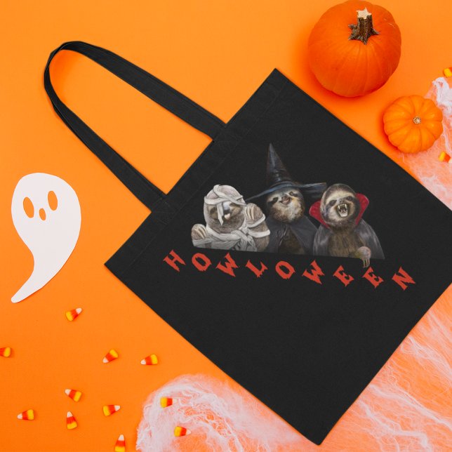 Bolsa Tote Zombie Sloth Happy Halloween, bruxa Vampira Spooki (Criador carregado)