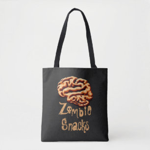 Bolsa Tote Zombie Snacks Cérebros Cérebros, Truque De Hallowe