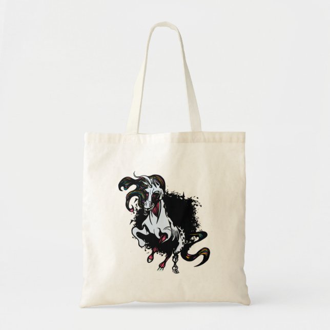 Bolsa Tote Zombie Unicorn em pé (Frente)