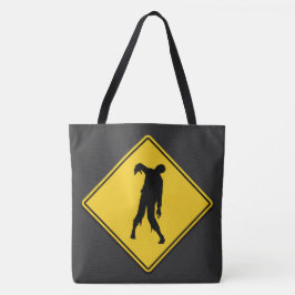 Bolsa Tote Zombie Warning Halloween