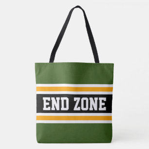 Bolsa Tote Zona Final Esportivo Verde Floresta Laranja Listra