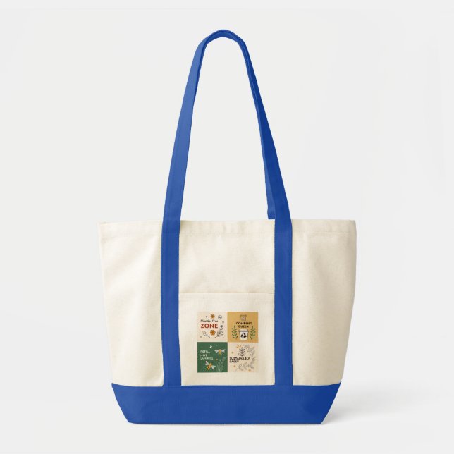 Bolsa Tote Zona livre de plástico - Design ecológico (Frente)