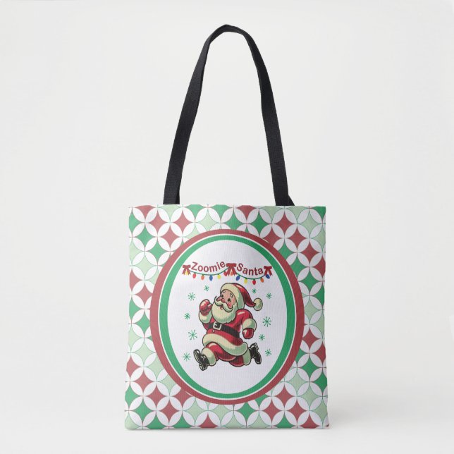 Bolsa Tote Zoomie Santa Christmas (Frente)