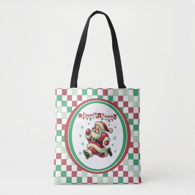 Bolsa Tote Zoomie Santa Christmas (Frente)